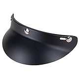 Genérico Helmvisier, Universal Wind Stop V-intage 3-Snap Motorcycle Peak Shield kompatibel mit Scooter Retro Scooter Brim 3/5-Snap (3-Snap G)