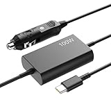 Auto Ladegerät USB C 100W KFZ Netzteil 12V-24V für Lenovo ThinkPad IdeaPad Yoga ThinkBook Asus ROG Flow HP Dell Acer Surface Book 2 MacBook Pro/Air Huawei Razer MSI Laptop ladekabel Auto Adapter