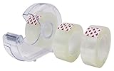 Stylex 23294 - Klebefilm-Handabroller, inklusive drei Rollen Klebefilm, transparent