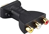 Finnacle- Goldened HDMI-Männern zum 3x RCA-Video-Audioadapter AV-Komponenten-Konverter für DVD-Projektor