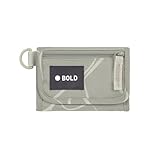 BOLD Lässig Kinder Geldbeutel mit Klettverschluss und transparenten Sichtfenster/School Wallet Bold Curve sage