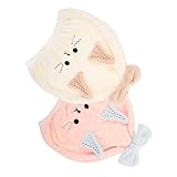 OSOLADY 2Stücke Cartoon Haartrocknungskappen Wasserabsorbierende Kappen für Schnelles Trocknen Niedliche Katzenohren mit Schleife für Weiß