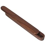 HOODANCOS Essstäbchenbehälter aus Schwarzem Walnussholz 26cm Tragbarer Besteckhalter mit Deckel Küchenhelfer Organizer für Essstäbchen Gabeln und Löffel