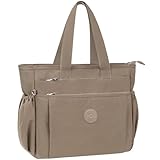 WACCET Handtasche Damen Groß, Wasserdicht Nylon Umhängetasche Damen mit Viele Fächer Leichte Tote Bag Shopper Tasche Damen Casual Weekender Tasche Schultertasche für Reisen, Arbeit, Schule