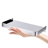 Amosfun Edelstahl Wandhalterung Telefonablage mit Ablagefach für Bad und Toilette Rostfrei Platzsparend Multifunktional für Handy Tablets Lautsprecher Einfache Montage