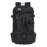 Hjatirace Rucksack Für Fischerei, wasserdichte Fischerei Rucksack, Ruckhalter -, Reißverschlussfächer, Verstellbare Schultergurte, Schwarz, Armeegrün, Für Reisen, Kajak