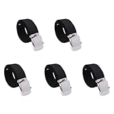 XUJIAN 5X Stoff Guertel Stoffguertel Bandguertel Schwarz Herren 38mm