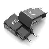 2Pack USB Ladestecker, Schnellladegerät USB Stecker für Samsung Galaxy S23 S21 S10 S9 S8 A55 A54 A16 A15 A14 A13 Tab A9 A9+ Note 8 9 und andere Handy (Ohne Kabel)