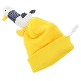 VINTORKY Skihelmüberzug Gelb Cartoon Ente Elastischer Helmschutz Waschbar Passend für 55 62cm Helme für Wintersport und Outdoor Aktivitäten