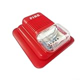 Akustische visuelle Alarmsirene mit LED-Stroboskoplicht, kabelgebunden, für DC 12 V 24 V, 105 dB Lautsprecher für Alarme (12 V)