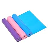Toddmomy 3 Stück Teiliges Yoga Gurt Widerstandsbänder für Fitness Dehnung und Flexibilität für Männer Frauen und Blauen Pinken und Lila Bändern