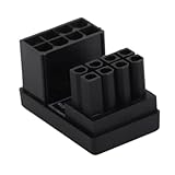 GPU u Drehen -Power -Adapter, GPU 180 Grad Hoek Power -Adapter Frau an Männliche Nachhaltige STD -Typ Verbesserte Stromkonnektivität 8 Pin PCIe für Desktop -Grafikkarte (Black)