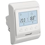 Wengart Elektro-Heizungsthermostat WG806, Ausgang 230V 16A, 7 Tage Programmierbar, Digitalanzeige, Geeignet für Elektroheizgeräte,