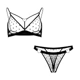 2 Stück Dessous Damen Sexy UnterwäSche, Dessous-Sets FüR Damen Transparent Ohne Stahlring,Mit HerzföRmigem Aufdruck, Sexy BH