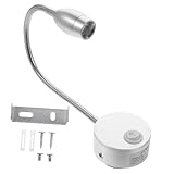 NOLITOY LED Hotel Nachttischlampe mit Schwanenhals Weißlicht Augenschutz Leselampe für Schlafzimmer und Büro Flexible Bettleuchte mit Schalter als Nachtlicht und Leseleuchte