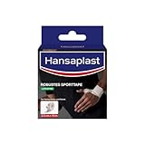 Hansaplast Robustes Sporttape (2,5 cm x 10 m), stark haftendes Tape hilft bei der Vermeidung von Verletzungen, latexfreies Sport Tape bietet Unterstützung für Gelenke, Weiß