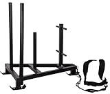 Diamond Prowler Power Sled Professioneller Cross-Trainingsschlitten mit Gurt, maximale Belastung 270 kg, für Schub und Zug, kompatibel mit Lochscheiben 50 mm & 25 mm, Fitness, Fitnessstudio, Athleten