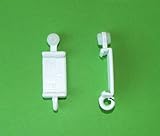 myraumdesign 4 Clipshalter mit Rollen für Paneelwagen für Schiebegardinen und Flächenvorhängen bei Kunststoff und Holzschienen. Sehr Leichter Lauf durch Rollen.