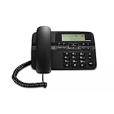 Philips M20B/00 Festnetztelefon mit Kabel, LCD-Bildschirm 3,6 Zoll, Lange Schlüssel, 60 Aufzeichnungsanrufe, Energiesparmodus, Farbe Schwarz