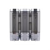 Manueller Seifenspender zur Wandmontage, 3-in-1 Raum-Wandhalterung, Badezimmer-Duschpumpenspender und Organizer, 3 Kammern für Badezimmer, Küche, Heimdekoration (3-in-1-galvanisiert)