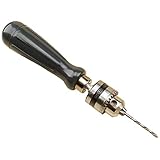 ANCLLO Manueller Bohrer, großer Schlüssel, Handbohrer mit 5 Bohrern, einfacher Handbohrer, Spannbereich 0,6–6 mm, Handspiralbohrer, DIY-Werkzeug
