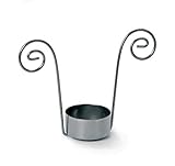 Teelichthalter 2-armig, aus Metall, 3er Set, 9 cm hoch, hängend im Glas, Tischdeko, Teelichteinsatz