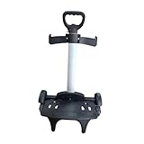 harayaa Treppenkletterwagen mit 6 Rädern Aluminiumlegierung Multipurpose glattes Rolling Faltbares Gepäckwagen für Outdoor, Schwarz