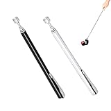 Teleskop-Magnet-Tonabnehmer, Teleskop-Magnet, Magnetstab, kleiner Magnetstift, ausziehbarer Handstab, lange Stange mit Taschenclip (mehrfarbig, 2 Stück)