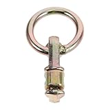 OUNONA Verriegelbarer Zurrösen Anhängerhaken aus Eisen L schienenbolzen für Lkw und Anhänger Stabile Ladeverankerung mit Rundring Werkzeuglose Montage für Ladungssicherung