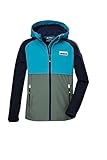 killtec Jungen Softshelljacke/Outdoorjacke mit Kapuze KOS 137 BYS SFTSHLL JCKT, azur, 176, 42999-000
