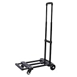 Flachwagen mit Rädern, Klappbarer Plattformwagen, Einziehbares Fahrgestell, Tragkraft 60kg, Leicht zu Tragen, für Büro, Zuhause, Schule, Outdoor