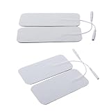 Gogogmee 4Stücke Tragbare Elektrodenpolster für Selbstklebende Pads für Effektive Schmerzlinderung und Massage Kompatibel mit Elektrostimulatoren