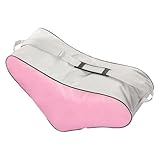 GARVALON Skatetasche für Rollschuhe und Inlineskates Dreieck Handtasche aus Robustem Material Pink mit Trageschlaufe Vielseitige Aufbewahrung für Erwachsene