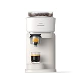 Philips Baristina Espressomaschine - Real Espresso, made simple. Kompakte Kaffeemaschine, Naturweiß mit mangogelbem Siebträger, 16-bar-Pumpendruck, automatisches Mahlwerk, Cafe Crema (BAR300/03)