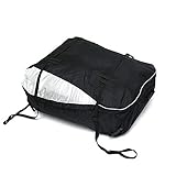 Dachbox Auto Faltbare Taschen 273L Universal Dachgepäckträger Dachtasche Auto Wasserdicht Tragbar aus 600D Oxford Tuch für Reisen und alle Fahrzeuge mit Gepäckträger, Schwarz 105x100x32cm