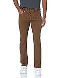 Amazon Essentials Herren 5-Pocket-Stretch-Twillhose, Schlanke Passform, Braun, 36W / 30L