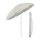 Sekey 180cm GRS-zertifizierter Sonnenschirm für Garten & Terrasse | Höhenverstellbar & Neigbar mit UPF50+ | Wasserdichtes Recycling-Polyester | Windstabil mit 8 Streben
