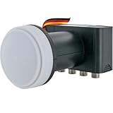SCHWAIGER 296 Quad LNB Low Noise Blockconverter digital LNB-Kappe Satellitenschüssel-Zubehör Multifeed Wetterschutz anthrazit