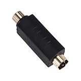 Swiixxer S-Video Stecker Auf Buchse, Composite Video Adapter Stecker Konverter, Mini Din 4 Pin Koppler Erweiterungs Steckverbinder Adapter
