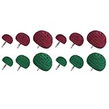 MILLTOR 12 Dome Type Sanding Mop Polishing Pad, Nylonfaser-Polierrad, 180 Körner Gemischt mit 320 Körnern (Rot + GrüN Gemischt)