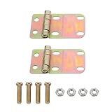 Veemoon 2 Sets Mülltonnen-Scharnierhalterung: Ersatzscharniere für Mülltonnendeckel – inklusive Befestigungsschrauben für Gartenabfalltonnen