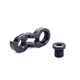 Fahrrad Umwerfer Erweiterung,MoreChioce Alulegierung Fahrrad Umwerfer Verlängerung Konverter Schaltauge Portable Schaltwerk Aufhänger Extender für MTB Mountainbike Fahrrad,Schwarz