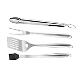 SOIMISS 1Satz Grillzubehör Teiliges BBQ Grillwerkzeug Grillzange und Grillspatel für Outdoor Grillpartys Picknick und Camping