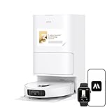 Mova E40 Ultra Saugroboter mit Wischfunktion, Autom. Leerung und 19.000 Pa, MaxiReach-Wischmopp-T., Verhedderungsfreie Seitenbürste, Eingeb. 80-ml-Wasserb, All-in-One-Station zu 75 Tage Reinigung