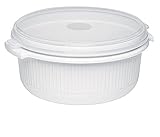 Emsa 450151200 Mikrowellentopf mit Deckel, 1,5 Liter, Kunststoff, Weiß, Micro Family
