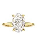 Michooyel Ringe für Damen, Verlobungsringe mit 18 Karat vergoldetem 4ct Oval Zirkonia, Versprechen Ring, Eheringe aus Sterlingsilber Gold