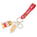BESTYASH 2stücke Cartoon Tiger Schlüsselanhänger Lustiger Tiger Für Taschen Und Schlüssel Einzigartiges Kreatives Design Leicht Und Langlebig Für Täglichen Gebrauch Perfektes Für