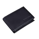 STILORD 'Lincoln' Mini Geldbörse RFID Leder Herren Slim Wallet Minibörse Portemonnaie klein NFC Protector kleine Brieftasche Echtleder in Geschenkbox klein, Farbe:schwarz