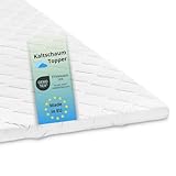 Bodyprotect Topper 120 x 200 x 6 cm, Kaltschaum Matratzentopper, Matratzenauflage, waschbar bis 60 Grad, weiß