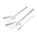 PRETYZOOM 3 Stück Teiliges Kaminwerkzeug Dickem Stahl mit Großem und Kleinem Ascheschaufel Sowie Robustem Feuerhaken Vielseitig für Kamin Holzofen Gartenfeuerstelle und Bbq Geeignet